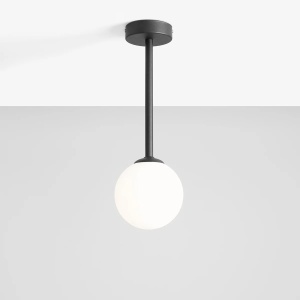 PENDUL PINNE SHORT, 42 CM, NEGRU, DIN STICLA SI METAL, STIL MODERN