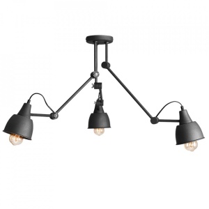 PLAFONIERA AIDA 814PL_E19, DIN METAL, NEGRU, ALDEX