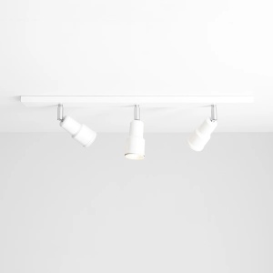 PLAFONIERA ASPO, 3 BRATE, 15,5 CM, ALBA, DIN METAL, STIL MODERN - Img 3