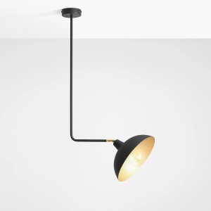 PLAFONIERA ESPACE, 83 CM, NEAGRA, DIN METAL, STIL MODERN