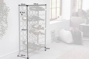 RAFT/SUPORT DEPOZITARE STICLE, STORAGE 100CM, COD 40861, DIN METAL, STIL INDUSTRIAL - Img 7