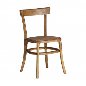 SCAUN ACHIDONA REF. 29585, CULOARE NATURALA, STIL CLASIC, DIN LEMN MASIV DE ULM, RATAN, VIC