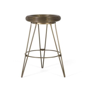 SCAUN BAR 76CM, AURIU, REALIZAT DIN METAL, DESIGN EXTRAVAGANT