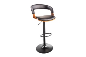SCAUN BAR, MANHATTAN, METAL, LEMN SI PIELE ECO, NUC - Img 7