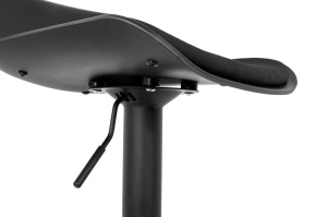 SCAUN DE BAR SNAP BAR TAP, REGLABIL, NEGRU, CONFECTIONAT DIN PLASTIC SI METAL, STIL MODERN - Img 3