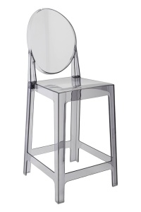SCAUN DE BAR VICTORIA, REALIZAT DIN POLICARBONAT, FUMURIU, STIL MODERN
