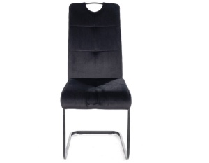 SCAUN DINING AXO, NEGRU BLUVEL 19/NEGRU MAT, TAPITERIE DIN CATIFEA SI PICIOARE DIN METAL, STIL MODERN - Img 2