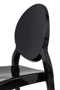 SCAUN DINING ELIZABETH, NEGRU, DIN POLICARBONAT, STIL MODERN - Img 6