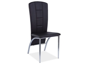 SCAUN DINING H-120 NEGRU/CROM STIL MODERN
