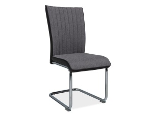 SCAUN DINING H-930 GRI/NEGRU/CROM STIL MODERN