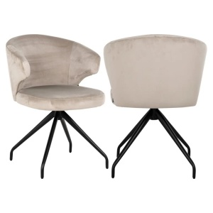 SCAUN DINING MILLY KAKI VELVET 903, S4723, CONFECTIONAT DIN 100% POLIESTER, SPUMA SI METAL, RICHMOND INTERIORS