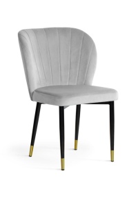 SCAUN DINING SHELLY ARGINTIU/NEGRU/AURIU - DESIGN MODERN