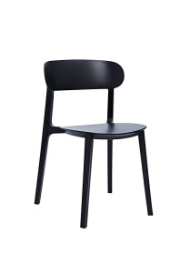 SCAUN DINING/TERASA NIKON, NEGRU, DIN POLIPROPILENA, STIL MODERN