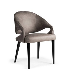 SCAUN DINING VENLO, MARO/NEGRU, TAPITERIE DIN PIELE ECOLOGICA SI PICIOARE DIN LEMN, STIL MODERN, ATR