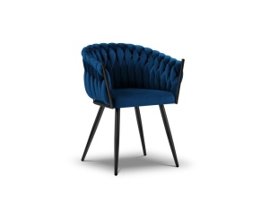 SCAUN EXCLUSIVIST SHIRLEY ROYAL BLUE, TAPITERIE DIN CATIFEA SI NEGRU, STIL MODERN, ARTIM GROUP SELECTION