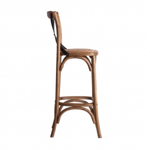 SCAUN LANDES REF. 27035, CULOARE NATURALA, STIL VINTAGE, DIN LEMN DE PIN RECICLAT SI RATAN, VIC - Img 3