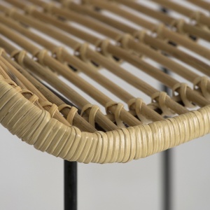 SCAUN LAYNA REF. 24608, NEGRU, CULOARE NATURALA, STIL CLASIC, DIN RATAN SI FIER, VIC - Img 5