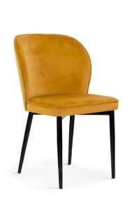 SCAUN MODERN AINE MIERE/NEGRU DIN METAL SI TAPITAT IN STOFA CATIFEA