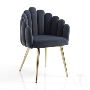 SCAUN MODERN, ELSA, COD 3856, STIL MODERN, REALIZAT DIN METAL SI CATIFEA