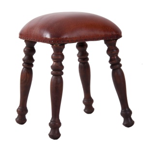 SCAUN REF. 18398, CULOARE MARO, STIL VINTAGE, DIN PIELE NATURALA, LEMN MASIV DE PIN SI SPUMA, VIC