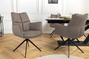 SCAUN ROTATIV, PAPILLON, METAL SI PIELE DE CULOARE MARO, ARTIM GROUP SELECTION - Img 8