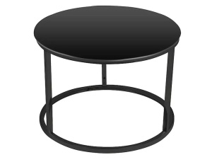 SET 2 MASUTE DE CAFEA ATLANTA D, 60/80 CM, NEGRU/NEGRU MAT, BLAT DIN STICLA SECURIZATA SI CADRU DIN METAL, STIL MODERN - Img 4