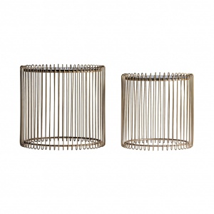 SET 2 MASUTE DE CAFEA NIZHNI REF. 23704, DIN METAL SI STICLA, STIL VINTAGE, VIC