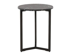 SET 2 MASUTE DE CAFEA RAVELLO, 50/80 CM, EFECT DE MARMURA NEAGRA/NEGRU, BLAT DIN STICLA SECURIZATA SI CADRU DIN METAL, STIL MODERN - Img 3