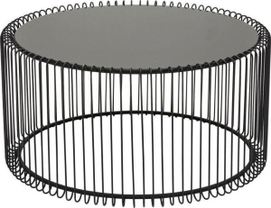 SET 2 MASUTE DE CAFEA WIRE, NEGRE, CONFECTIONATE DIN METAL SI STICLA, STIL MODERN - Img 2