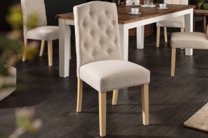 SET 2 SCAUNE, CLASIC, DE DINING, CASTLE BEJ, DIN LEMN SI TEXTIL( STIL IN), ARTIM GROUP SELECTION - Img 8