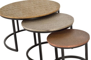SET 3 MASUTE DE CAFEA MUNRO 1153, MULTICOLORE, DIN METAL, STIL MODERN G&C - Img 4