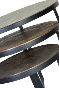 SET 3 MASUTE DE CAFEA RAISA 6637, MARO BRONZ/NEGRU, DIN BRONZ SI METAL, STIL MODERN G&C - Img 5