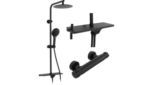 SET DE DUS REA MIKE CU TERMOSTAT, NEGRU, DIN ALAMA, CALITATE SUPERIOARA