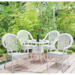 SET DE GRADINA DIN 5 PIESE KOVEN, ALB, STIL MODERN, TK