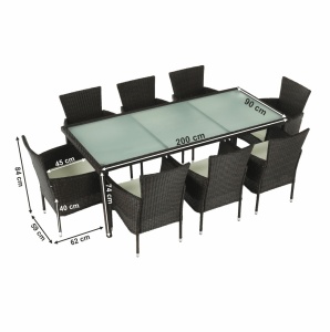 SET DE GRADINA DIN 9 PIESE MENIBOR, MARO/BEJ, STIL MODERN, TK - Img 5