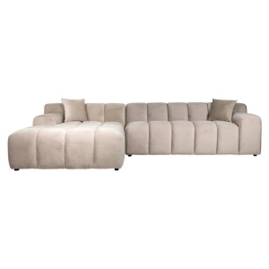 SOFA CUBE CU 3 LOCURI SI CANAPEA STANGA QUART KAKI, S5136, CONFECTIONATA DIN LEMN DE FAG, SPUMA, 100% POLIESTER, RICHMOND INTERIOR - Img 2