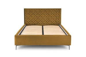 TABLIE PAT, MODULO W2 160, GALBEN MUSTAR, MONOLIT 48, TAPITATA IN CATIFEA - Img 2