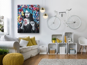 TABLOU CANVAS GIOCONDA, 90x120 CM, STIL MODERN - Img 2