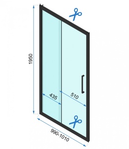USA DE DUS, REA RAPID SLIDE, 100CM, GLISANTA, DE CULOARE NEAGRA, CALITATE SUPERIOARA, REA