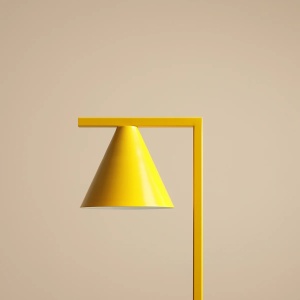 VEIOZA FORM, 40 CM, GALBENA, DIN METAL, STIL MODERN