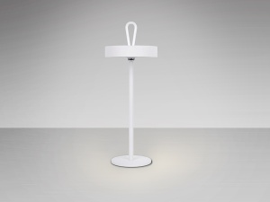 VEIOZA GONG, 35 CM, ALB/OPAL, DIN METAL SI ABS, STIL MODERN - Img 3