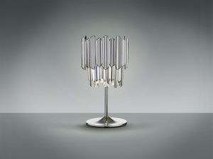 VEIOZA TIARA, 42 CM, CROM/TRANSPARENT, DIN METAL, ABS SI STICLA, STIL MODERN