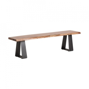 BANCHETA 25500 MARO/NEAGRA DIN LEMN SI FIER 173 CM GREIN STIL MODERN VICAL HOME