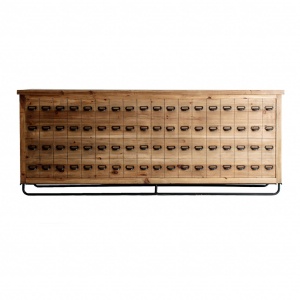 BAR JOUTEL REF. 27063, CULOARE NATURALA, STIL INDUSTRIAL, DIN LEMN DE PIN RECICLAT, VIC