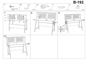 BIROU DIN MDF SI METAL EXTREM DE PRACTIC, CONFORTABIL NEGRU B-192, STIL MODERN, SIGNAL - Img 2