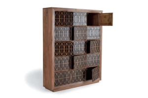 BUFET 1207, MARO/NEGRU, DIN LEMN DE ACACIA CU DETALII SCULPTATE MANUAL, STIL VINTAGE G&C - Img 4