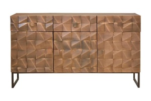 BUFET 140CM, MARO/NEGRU, DIN LEMN DE MANGO SI METAL, GINER Y COLOMER - Img 3