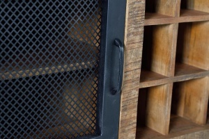 BUFET CLOE 150CM, MARO/NEGRU, DIN LEMN MASIV DE MANGO, STIL INDUSTRIAL G&C - Img 4