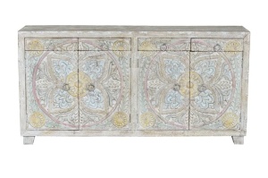 BUFET INDIA 6395, MULTICOLOR, DIN LEMN DE MANGO, STIL SHABBY CHIC G&C - Img 2