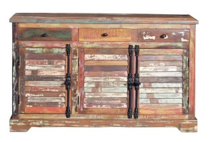 BUFET KALLA 150CM, MARO/MULTICOLOR, DIN LEMN RECICLAT, GINER Y COLOMER - Img 3